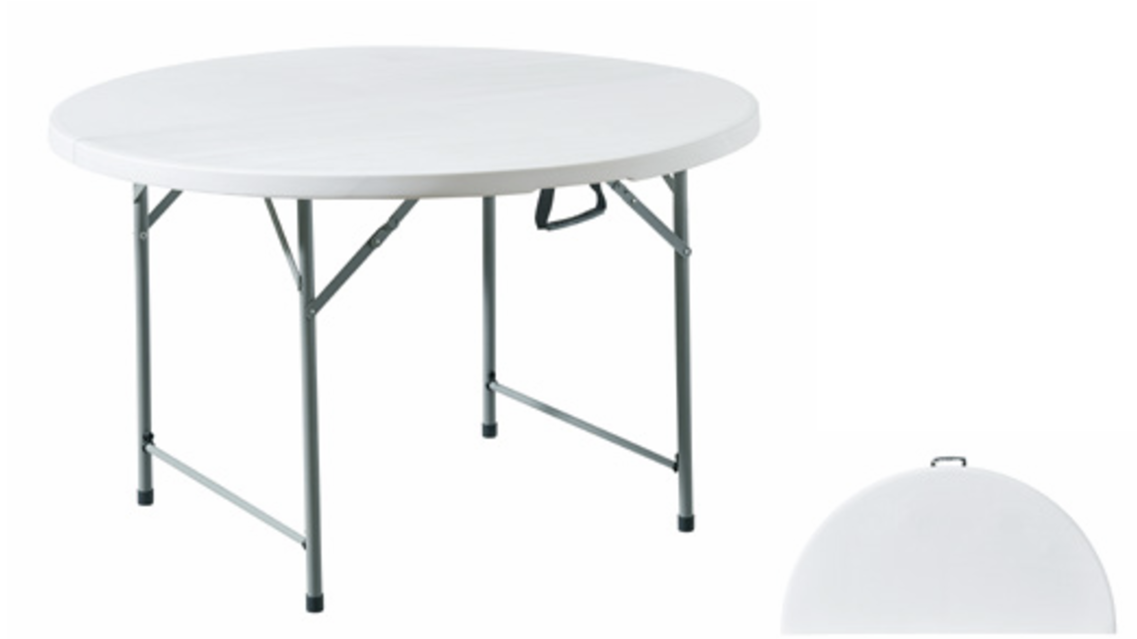 Foldable 1.2m Round Table for Cafeterias Outdoor with Waterproof Table Legs